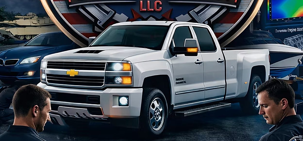 Wilson's Mobile Mechanic service truck and technicians